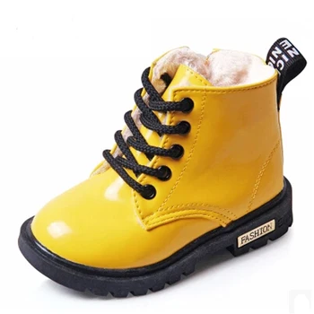 HJSUNFORYOU Winter Children Shoes Martin Boots Snow Boots