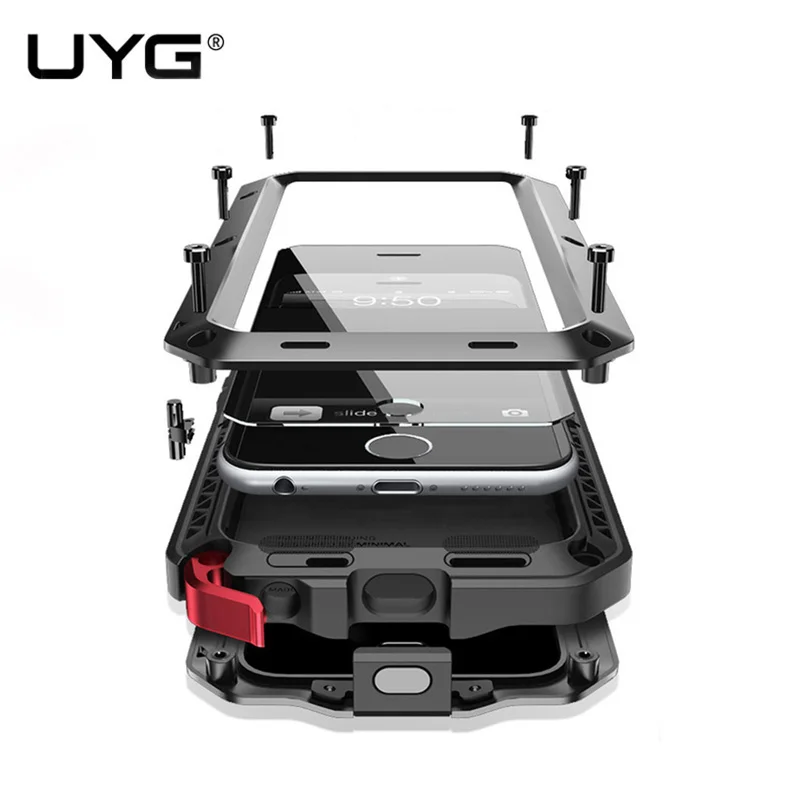 Waterproof Case For iphone 6 Luxury Armor Metal Case For iphone 6S Heavy Duty 360 Degree Protection Cover For iphon 7 8 X Shell
Waterproof Case For iphone 6 Luxury Armor Metal Case For iphone 6S Heavy Duty 360 Degree Protection Cover For iphon 7 8 X Shell