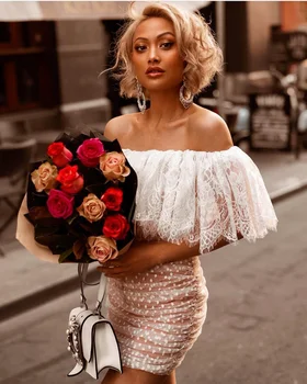 2019 Bandage Dress New Arrivals Summer Bodycon Dress Strapless Hollow Out Lace Bandage Dress Party Women 
2019 Bandage Dress New Arrivals Summer Bodycon Dress Strapless Hollow Out Lace Bandage Dress Party Women