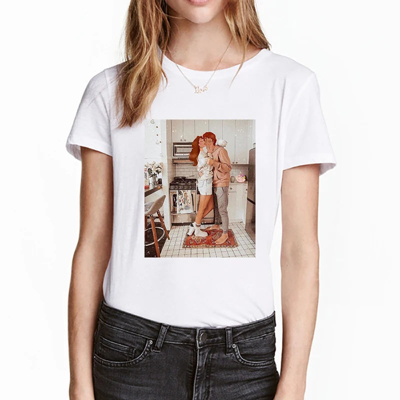 Kiss In The Kitchen Harajuku T Shirt Aesthetic Women Vogue White Summer Graphic Tees Clothes Plus Size Streetwear Kawaii Tops
Kiss In The Kitchen Harajuku T Shirt Aesthetic Women Vogue White Summer Graphic Tees Clothes Plus Size Streetwear Kawaii Tops