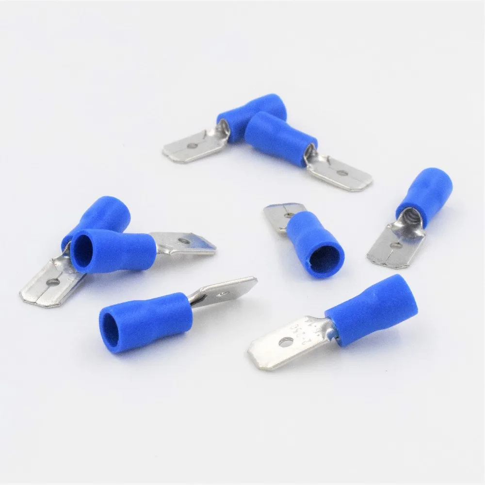 1.25-250 male Insulated Spade Quick Connector Terminals Crimp Terminal AWG MDD1-250 100PCS
1.25-250 male Insulated Spade Quick Connector Terminals Crimp Terminal AWG MDD1-250 100PCS