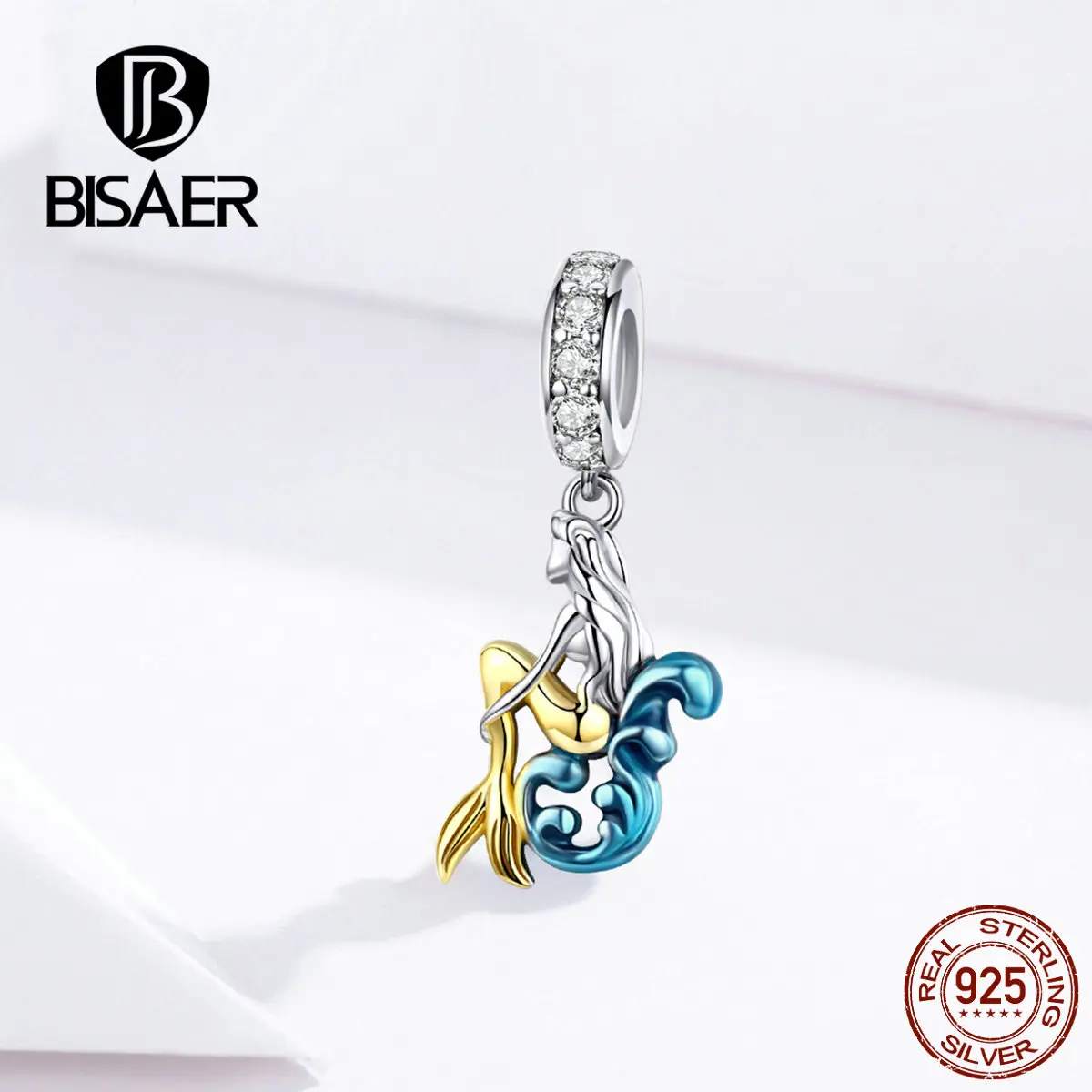 BISAER Mermaid's Charms 925 Sterling Silver Mermaid Waiting Prince Story Charms Beads fit Girls Bracelets DIY Jewelry ECC1166
BISAER Mermaid's Charms 925 Sterling Silver Mermaid Waiting Prince Story Charms Beads fit Girls Bracelets DIY Jewelry ECC1166