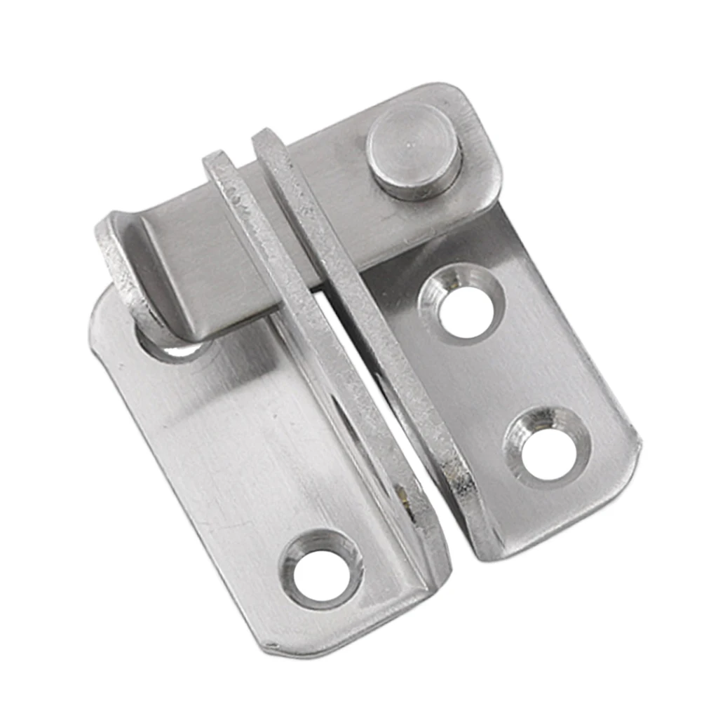 Slide Bolt Latch Gate Latches Safety Door Lock 40x45mm Stainless Steel Brushed Finish with Padlock Hole