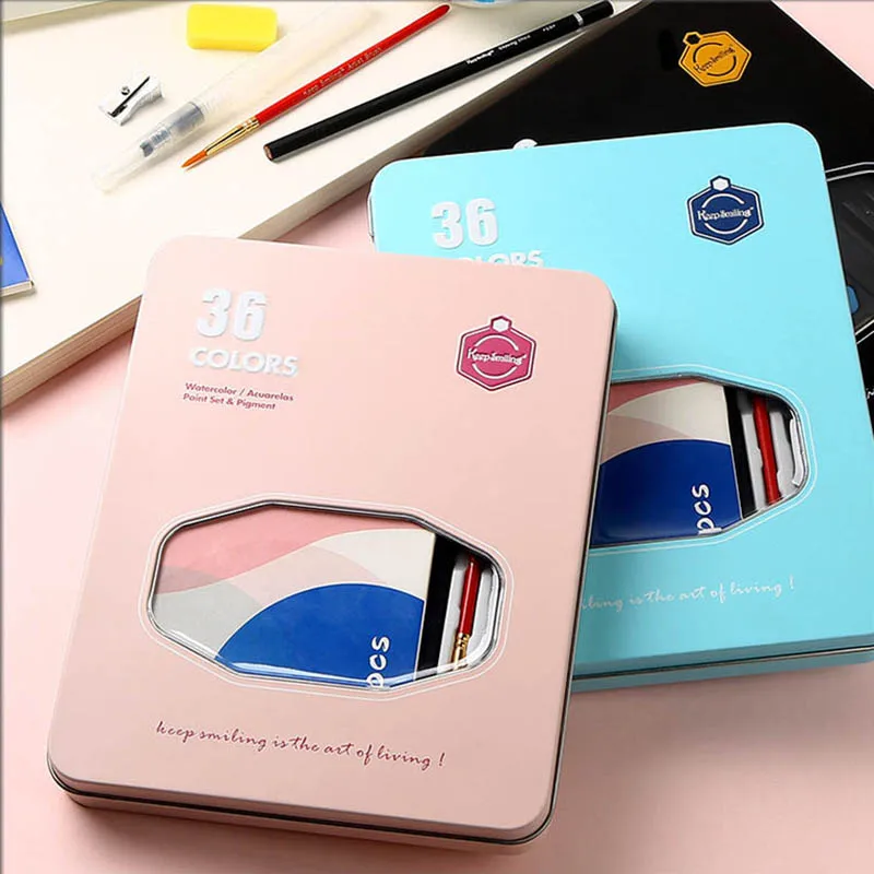 Watercolor paint Set 36-color Watercolor Painting solid Student Portable Painting Set Art Supplies Stationery for school gouache
Watercolor paint Set 36-color Watercolor Painting solid Student Portable Painting Set Art Supplies Stationery for school gouache