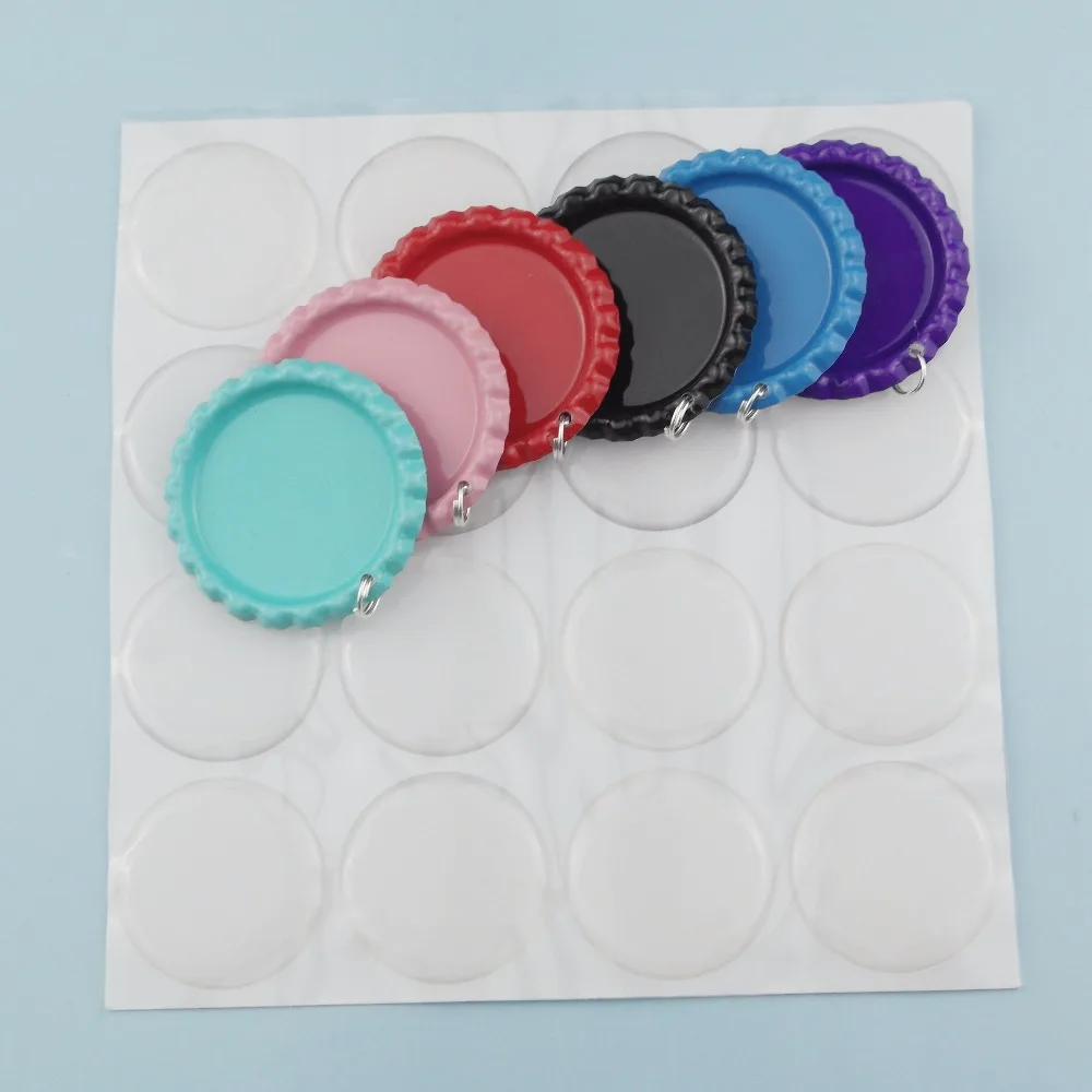 60pcs Mixed 12 Colors Both Side Colored Flattened Beer Bottle Caps With Ring&60pcs Clear Epoxy For DIY Hairbow Necklace Pendants
60pcs Mixed 12 Colors Both Side Colored Flattened Beer Bottle Caps With Ring&60pcs Clear Epoxy For DIY Hairbow Necklace Pendants