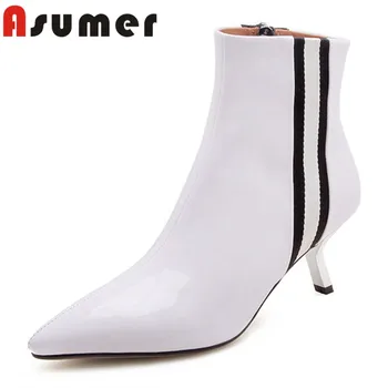 ASUMER 2020 NEW adult pointed toe ankle boots for women mixed color winter boots comfortable high quality genuine leather boots
ASUMER 2020 NEW adult pointed toe ankle boots for women mixed color winter boots comfortable high quality genuine leather boots