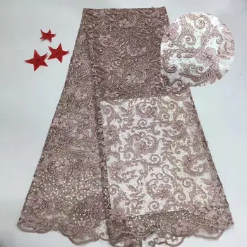 embroiderd lace fabric Sat-7.3204 with sequins beautiful Nigerian sequins lace fabric for party dress 
embroiderd lace fabric Sat-7.3204 with sequins beautiful Nigerian sequins lace fabric for party dress