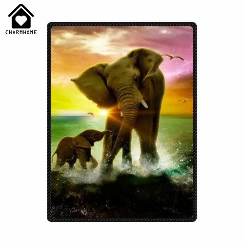 CHARMHOME Spring Autumn Custom Flannel Fleece Fabric Blanket Elephant Drawing Sofa Bed Throw Blanket Kid Adult Warm Blanket
CHARMHOME Spring Autumn Custom Flannel Fleece Fabric Blanket Elephant Drawing Sofa Bed Throw Blanket Kid Adult Warm Blanket