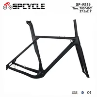 Spcycle 2018 New Model Carbon Road MTB Gravel Bike Frame Full Carbon Gravel Bicycle Frame Cyclocross Disc Road Bike Frameset image