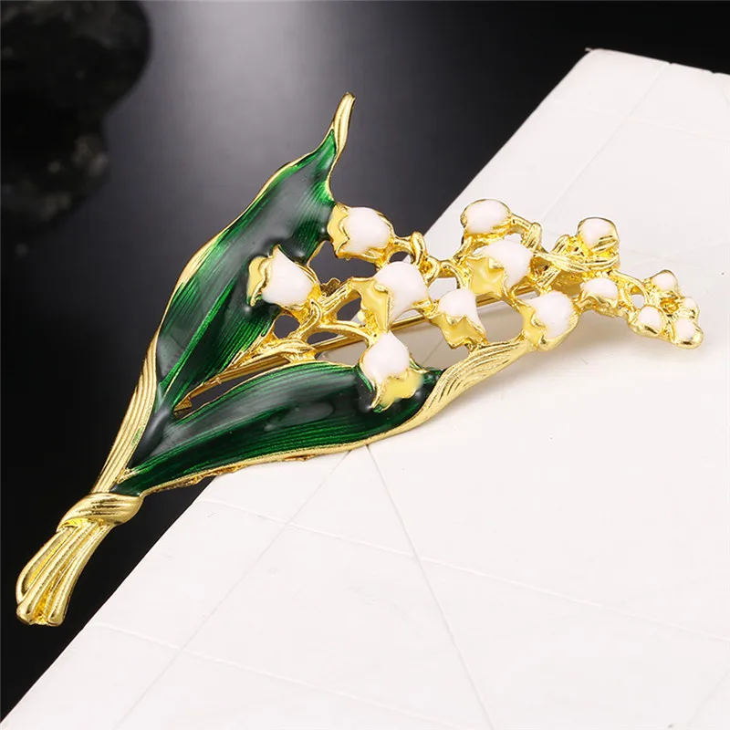 1Pc Trendy Alloy Enamel White Floral Leaf Brooch Lily of The Valley Gold Color Brooch Pin High Quality Jewelry for Women
1Pc Trendy Alloy Enamel White Floral Leaf Brooch Lily of The Valley Gold Color Brooch Pin High Quality Jewelry for Women