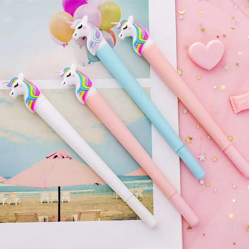 Rainbow Unicorn gel Pen Cute 0.38mm black ink neutral pen For Kids Gift Stationery Office School writingSupplies
Rainbow Unicorn gel Pen Cute 0.38mm black ink neutral pen For Kids Gift Stationery Office School writingSupplies