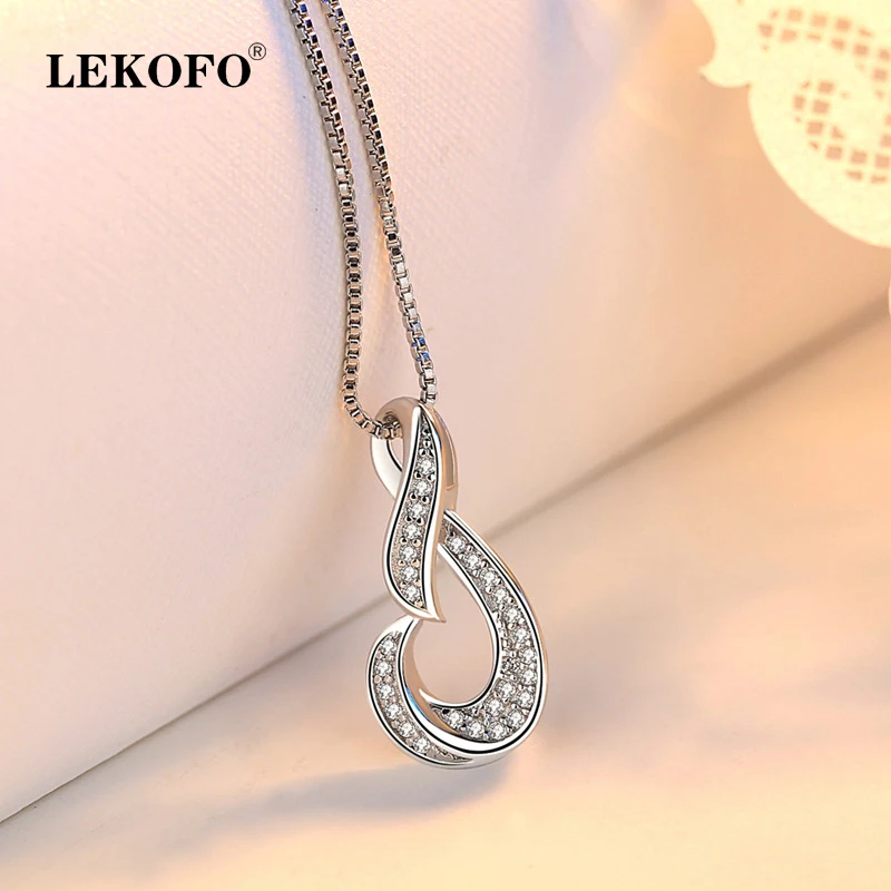LEKOFO New Arrival Korean Style Women Girl Gift Cubic Zircon Pendant Necklace 925 Sterling Silver Chain Jewelry Free Shipping
LEKOFO New Arrival Korean Style Women Girl Gift Cubic Zircon Pendant Necklace 925 Sterling Silver Chain Jewelry Free Shipping