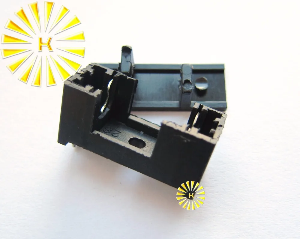 

FREE SHIPPING 100PCS x 5*20mm Black Plastic Fuse Holder with Cover MF563