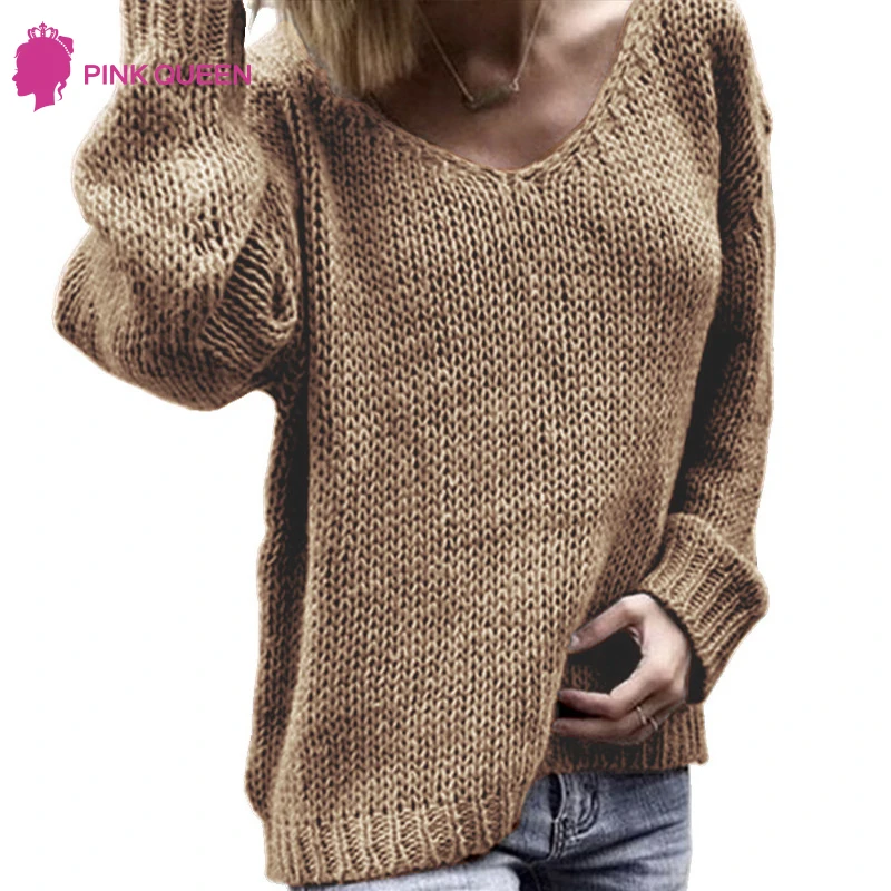 2019 Casua V Neck Women Pullover Sweaters Loose Knitted Autumn Winter Casual Solid Pullovers Pull Femme Jumper chompas para muje
2019 Casua V Neck Women Pullover Sweaters Loose Knitted Autumn Winter Casual Solid Pullovers Pull Femme Jumper chompas para muje