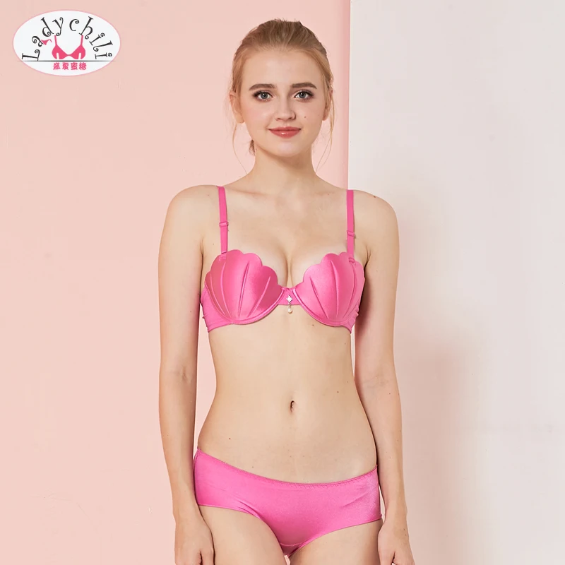 Ladychili Seamless One Piece Shell Matching Bra and Panties Set Sweet Rose Color Push Up Undwire bra and Underwear Suit N338
Ladychili Seamless One Piece Shell Matching Bra and Panties Set Sweet Rose Color Push Up Undwire bra and Underwear Suit N338