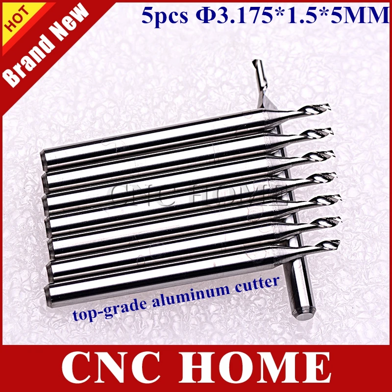 NEW 3.175*1.5*5mm 1 Flute Spiral End Mills CNC Router Bit, Solid Tungsten Carbide Milling Cutter for Aluminum Metal Cutting Tool
NEW 3.175*1.5*5mm 1 Flute Spiral End Mills CNC Router Bit, Solid Tungsten Carbide Milling Cutter for Aluminum Metal Cutting Tool