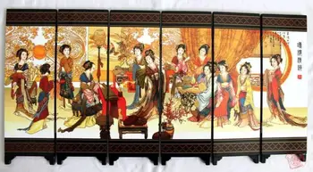 ( Mini ) Exquisite Chinese collection Lacquer ware painting beautiful Belles folding screen
( Mini ) Exquisite Chinese collection Lacquer ware painting beautiful Belles folding screen