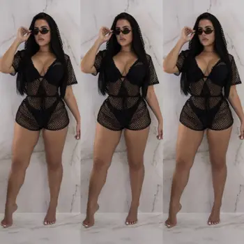 US STOCK 2018 New Fashion Hot Popular Womens Casual Loose Mesh Fishnet Bodysuit Jumpsuit Romper Sexy Clubwear Hollow out
US STOCK 2018 New Fashion Hot Popular Womens Casual Loose Mesh Fishnet Bodysuit Jumpsuit Romper Sexy Clubwear Hollow out