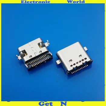 30pcs/lot 2-row 24-pin Sunk-in-board USB 3.1 Type-c Female Connector Receptacle Socket with 2 Connecting Pins
30pcs/lot 2-row 24-pin Sunk-in-board USB 3.1 Type-c Female Connector Receptacle Socket with 2 Connecting Pins