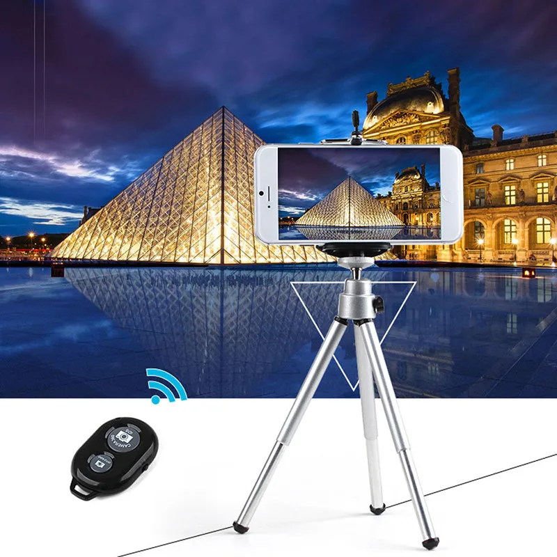 Mini Portable Phone Camera Aluminum Tripod Monopod For Phone Mobile Tripod With Wireless Shutter Remote
Mini Portable Phone Camera Aluminum Tripod Monopod For Phone Mobile Tripod With Wireless Shutter Remote