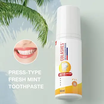 60ml Dental Foam Teeth Effectively Cleaning Whitening Toothpaste Remove Bad Fresh Breath Tooth Teeth Stain Oral Care Cleaner
60ml Dental Foam Teeth Effectively Cleaning Whitening Toothpaste Remove Bad Fresh Breath Tooth Teeth Stain Oral Care Cleaner