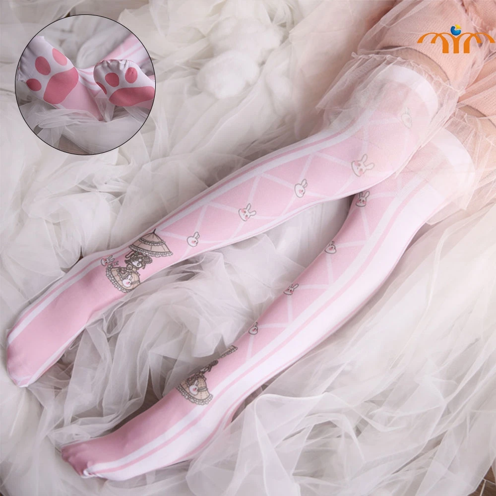 Giancomics Anime Lolita Gothic Stockings Japanese Girls Pink Printed Velvet Overknee Tights Cosplay Costumes Cute Overknee Socks
Giancomics Anime Lolita Gothic Stockings Japanese Girls Pink Printed Velvet Overknee Tights Cosplay Costumes Cute Overknee Socks