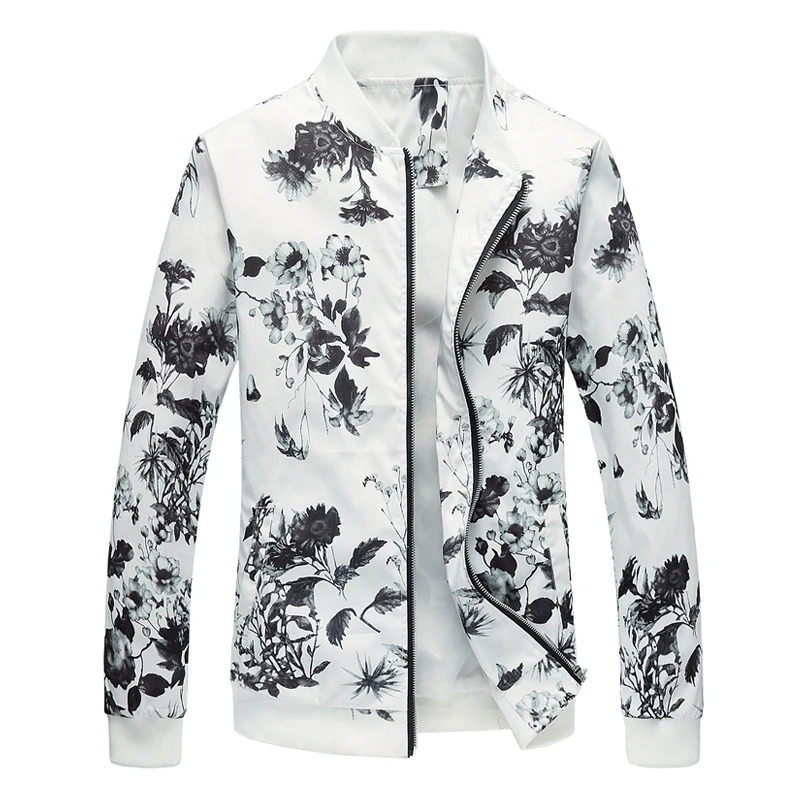 2019 spring new men's fashion flower jacket, large size 6XL personalized printed casual jacket, trend wild slim pattern jacket
2019 spring new men's fashion flower jacket, large size 6XL personalized printed casual jacket, trend wild slim pattern jacket