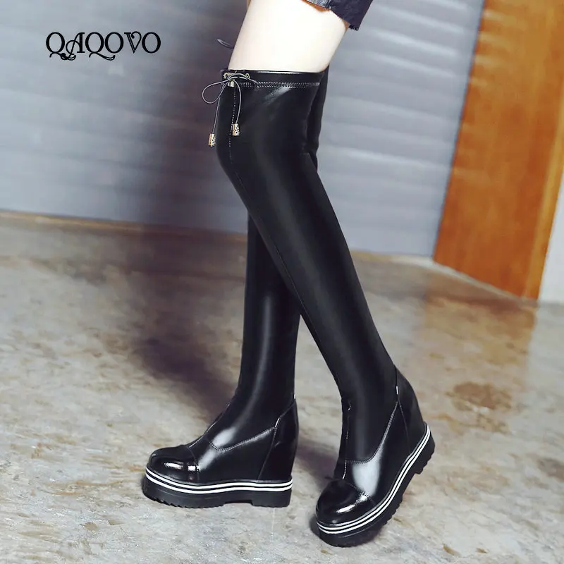Winter Warm Stretch Over The Knee Boots Women Height Increasing Wedges Fashion Thigh Boots Slip On High Boots Shoes Ladies Shoes
Winter Warm Stretch Over The Knee Boots Women Height Increasing Wedges Fashion Thigh Boots Slip On High Boots Shoes Ladies Shoes