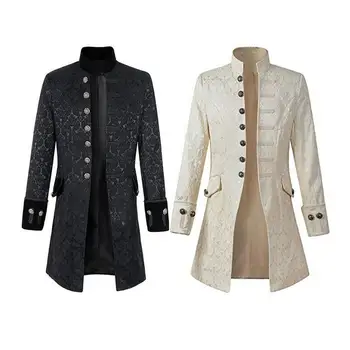 2018 Spring Autumn Retro Punk Jacquard Buttons Men's Jacket Long Sleeve Slim Coat Uniform Outwear M-3XL
2018 Spring Autumn Retro Punk Jacquard Buttons Men's Jacket Long Sleeve Slim Coat Uniform Outwear M-3XL