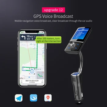 Wireless Bluetooth Rotatable Car MP3 Audio Color Screen FM Transmitter Handsfree Car Kit with 5V 3.1A Dual USB Charge
Wireless Bluetooth Rotatable Car MP3 Audio Color Screen FM Transmitter Handsfree Car Kit with 5V 3.1A Dual USB Charge