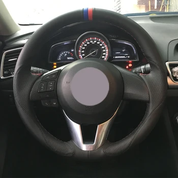 Black Leather Blue Red Marker Car Steering Wheel Cover for Mazda 3 Axela Mazda 6 Atenza Mazda 2 CX-3 CX3 CX-5 CX5 Scion iA
Black Leather Blue Red Marker Car Steering Wheel Cover for Mazda 3 Axela Mazda 6 Atenza Mazda 2 CX-3 CX3 CX-5 CX5 Scion iA