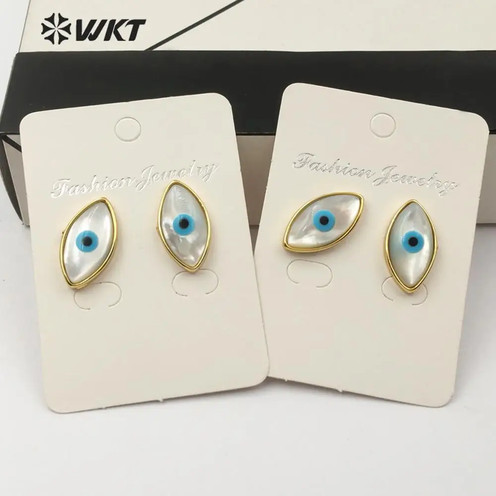 WT-E532 Evil Eye Shell Earring Horse Eye Shape Sea Shell With Gold Electroplated Earring Women Fashion Earring Jewelry
WT-E532 Evil Eye Shell Earring Horse Eye Shape Sea Shell With Gold Electroplated Earring Women Fashion Earring Jewelry