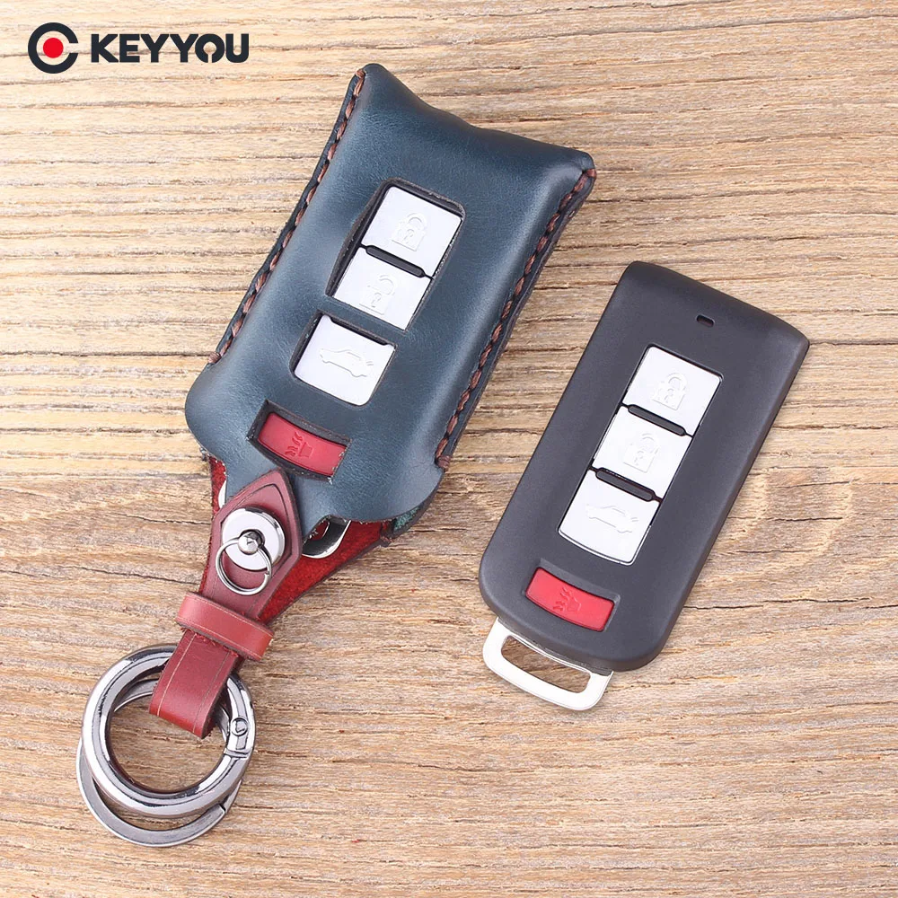 KEYYOU Leather Key Case 3+1 4 Buttons Remote Key Shell Fob For Mitsubishi Lancer EX Outlander Pajero Protector Key Cover Bag
KEYYOU Leather Key Case 3+1 4 Buttons Remote Key Shell Fob For Mitsubishi Lancer EX Outlander Pajero Protector Key Cover Bag