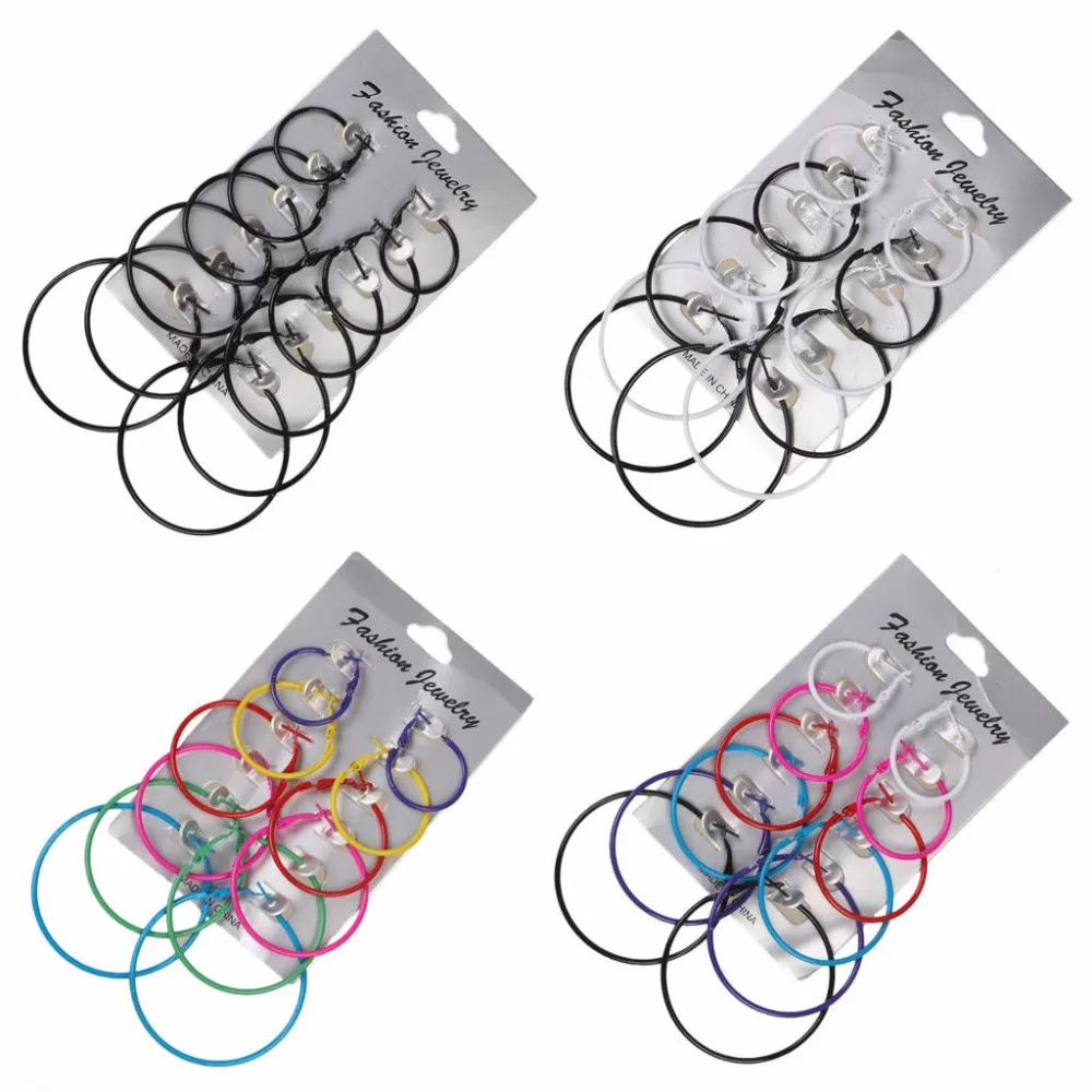 12 Round/Set Fashion Women Punk Simple Circle Tassel Pendant Drop Hoop Earring Colorful Charm Party Earrings Jewelry
12 Round/Set Fashion Women Punk Simple Circle Tassel Pendant Drop Hoop Earring Colorful Charm Party Earrings Jewelry