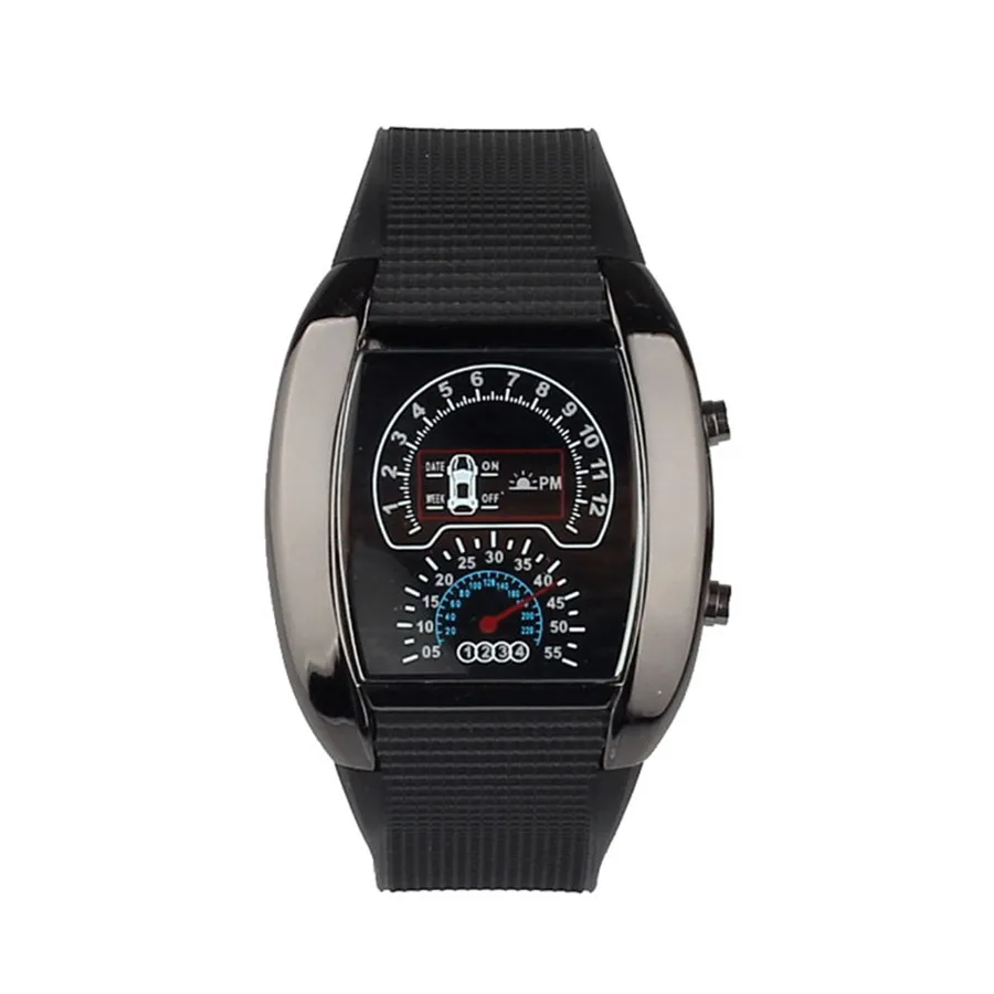 Mens Women Sport Watch Car Meter Aviation Turbo Dial Flash LED Digital Watch Gifts For Men Clock Relogio Masculino Casual Watch
Mens Women Sport Watch Car Meter Aviation Turbo Dial Flash LED Digital Watch Gifts For Men Clock Relogio Masculino Casual Watch