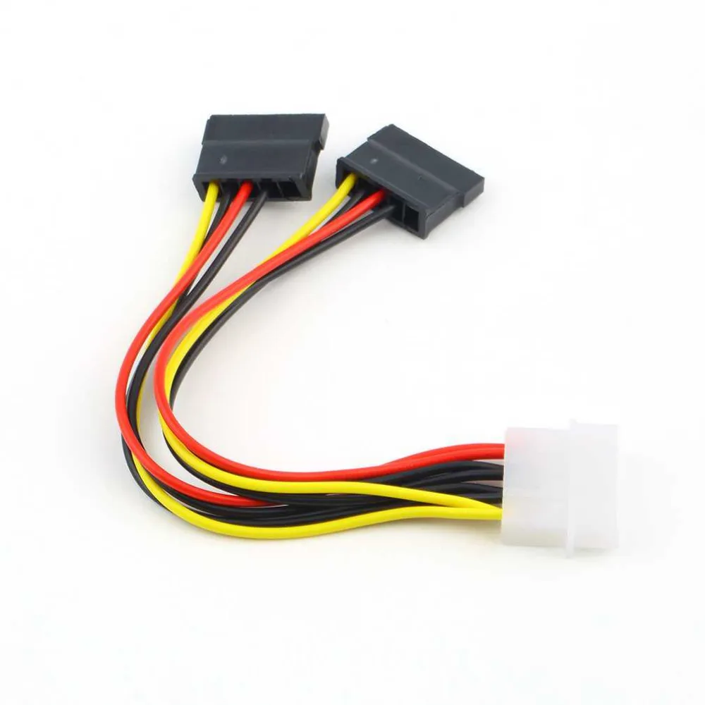 New 4 Pin IDE Molex to 2 of 15 Pin Serial ATA SATA HDD Power Adapter Cable New Y Splitter Dual Hard Drive Cable
New 4 Pin IDE Molex to 2 of 15 Pin Serial ATA SATA HDD Power Adapter Cable New Y Splitter Dual Hard Drive Cable