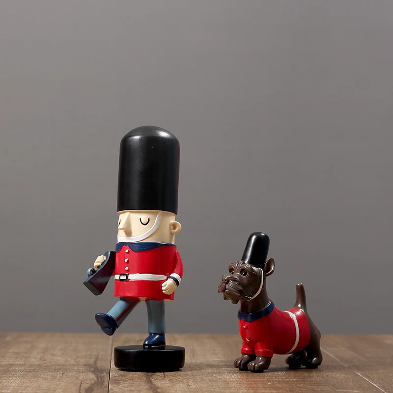 Nordic style living room TV cabinet study decoration small ornaments Creative soldier and dog character animal furnishings
Nordic style living room TV cabinet study decoration small ornaments Creative soldier and dog character animal furnishings