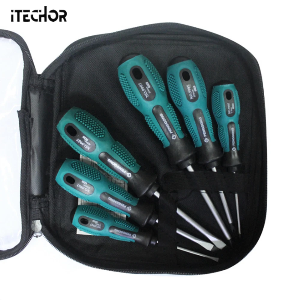 6PCS Manual Screwdriver Kit Straight Cross Screwdriver Set Repair Maintenance Tool - Blue-green Handle + Black
6PCS Manual Screwdriver Kit Straight Cross Screwdriver Set Repair Maintenance Tool - Blue-green Handle + Black