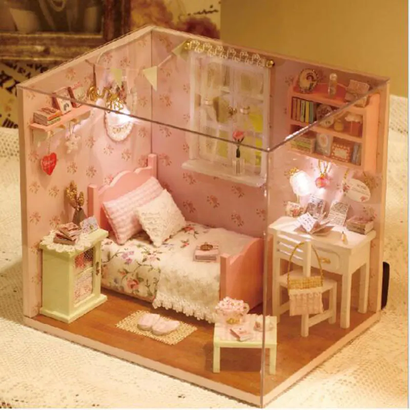DIY Doll House Miniature Wooden Dollhouse Miniature Furniture Toy House Doll Toys for Christmas and Birthday Gift
DIY Doll House Miniature Wooden Dollhouse Miniature Furniture Toy House Doll Toys for Christmas and Birthday Gift