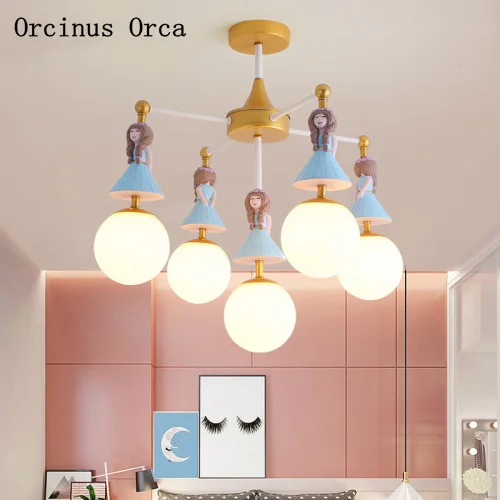 Cartoon Creative LED Resin Princess Chandelier Girl's Bedroom Children's Room Lamp American Simple Colored Doll Chandelier
Cartoon Creative LED Resin Princess Chandelier Girl's Bedroom Children's Room Lamp American Simple Colored Doll Chandelier