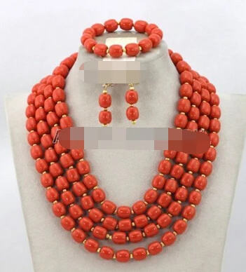Free Shipping 003636 African Wedding Coral Beads Necklace Set,African Nigerian Beaded Jewelry Set
Free Shipping 003636 African Wedding Coral Beads Necklace Set,African Nigerian Beaded Jewelry Set