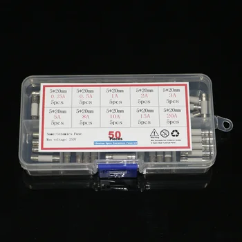 50pcs/lot Ceramic Fuse assortment kit 5x20mm Slow Blow Tube Fuse set 0.2A 0.5A 1A 2A 3A 5A 8A 10A 15A 20A diy electronic Fuses
50pcs/lot Ceramic Fuse assortment kit 5x20mm Slow Blow Tube Fuse set 0.2A 0.5A 1A 2A 3A 5A 8A 10A 15A 20A diy electronic Fuses