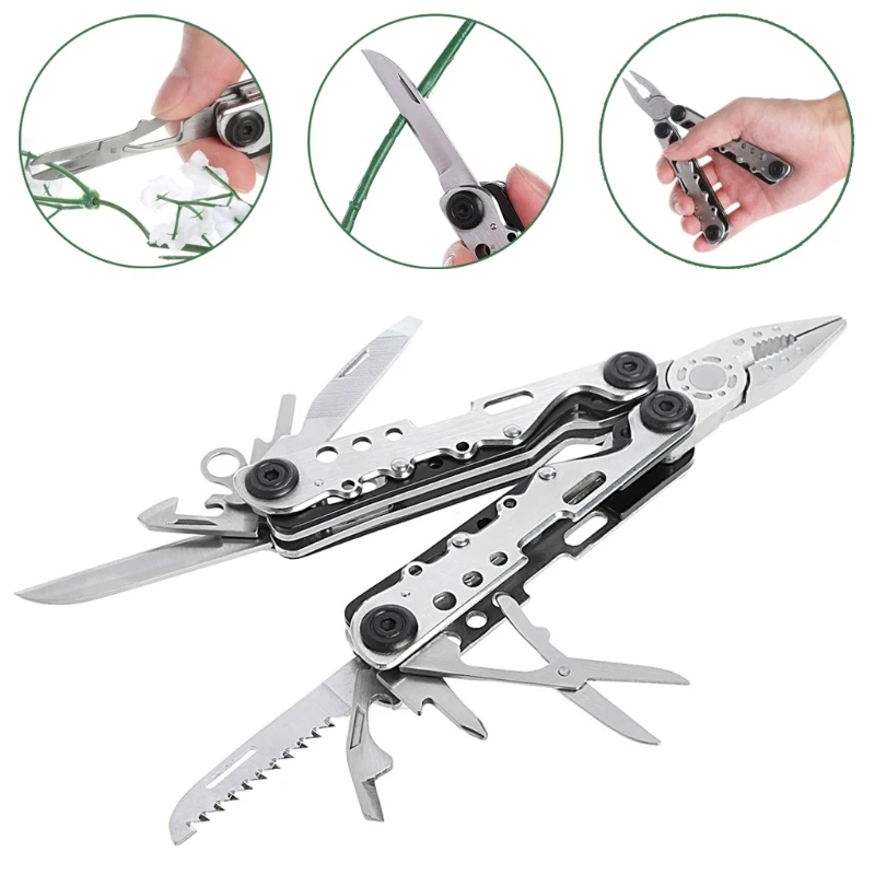 Multifunctional Pliers 10 in 1 Folding Knives Outdoor Survival Pocket Knife Blade Tools -C
Multifunctional Pliers 10 in 1 Folding Knives Outdoor Survival Pocket Knife Blade Tools -C