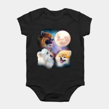 Baby Onesie Baby Bodysuits kid t shirt Funny novelty Pomeranian Howling Moon Shirt - Three Wolves Moon Tee cool
Baby Onesie Baby Bodysuits kid t shirt Funny novelty Pomeranian Howling Moon Shirt - Three Wolves Moon Tee cool
