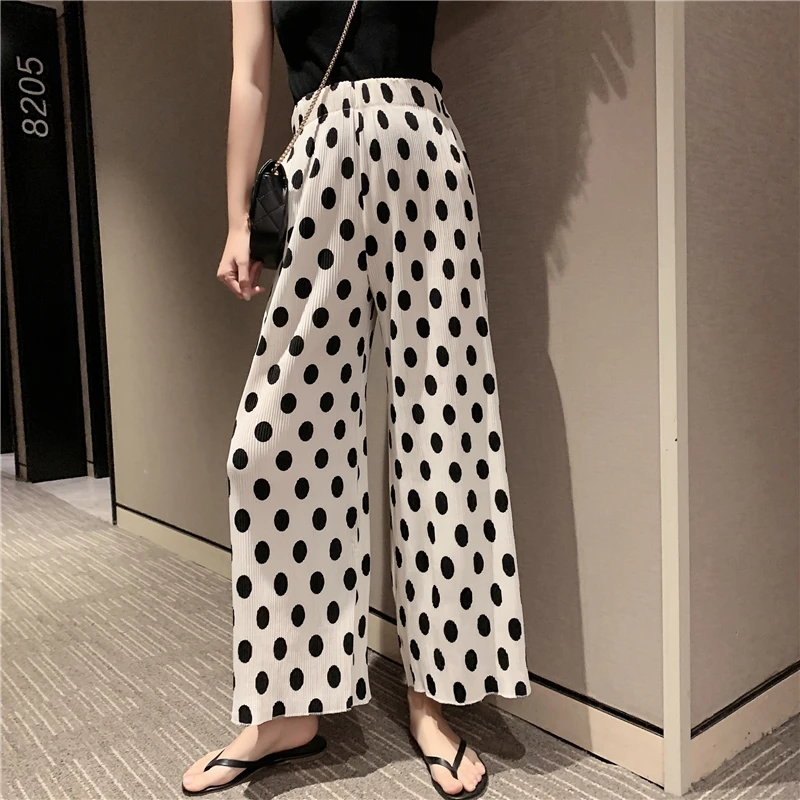TingYiLi Polka Dot Wide Leg Pants High Waist Women Pants Korean Ladies Casual Loose Pants
TingYiLi Polka Dot Wide Leg Pants High Waist Women Pants Korean Ladies Casual Loose Pants