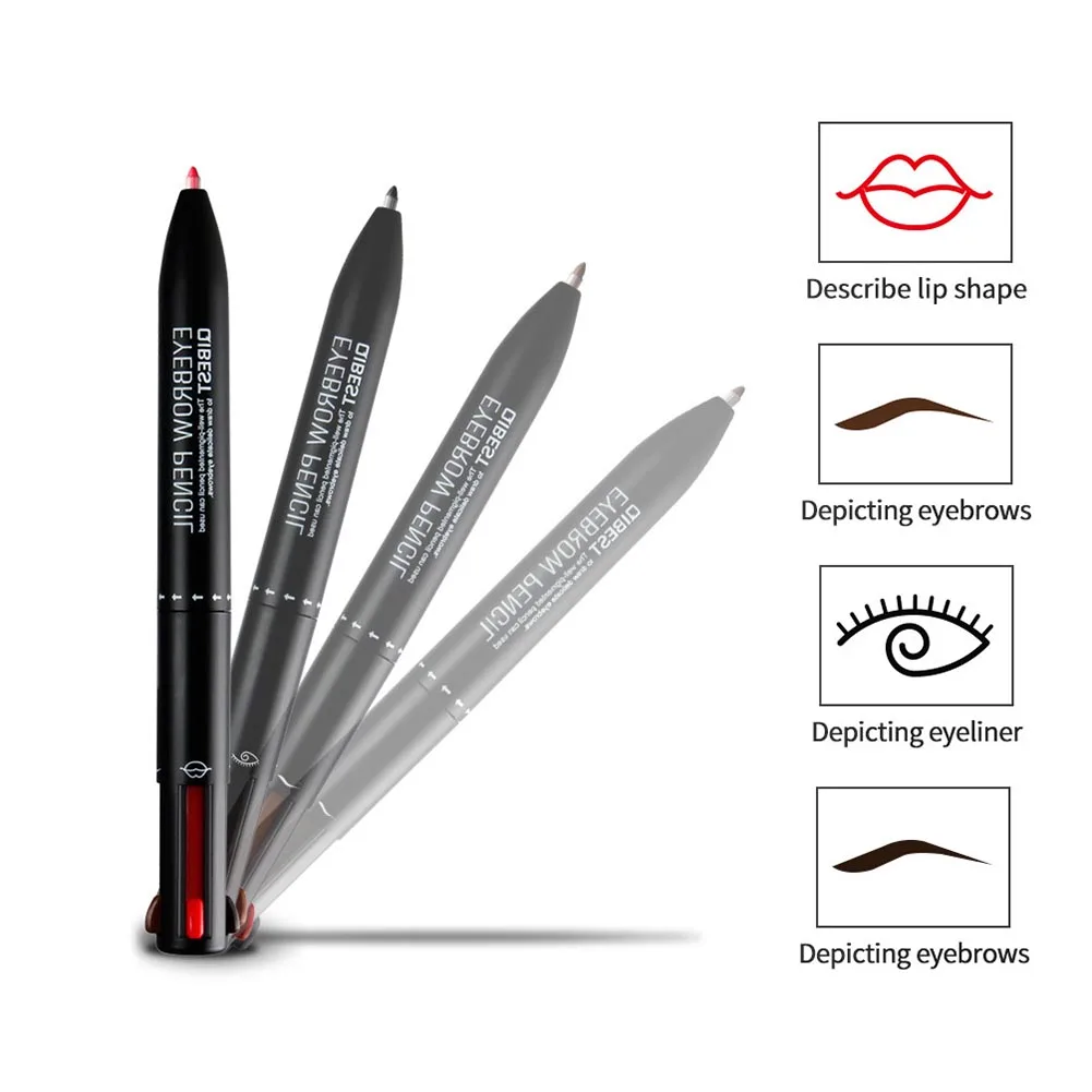 4 in 1 Multifunctional Automatic Eyebrow Pencil Eyeliner Lip Liner Waterproof Longwearing SSwell
4 in 1 Multifunctional Automatic Eyebrow Pencil Eyeliner Lip Liner Waterproof Longwearing SSwell