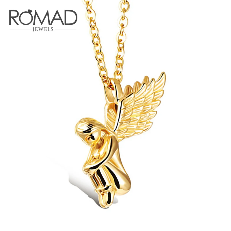 ROMAD Long Wings Angel Girl Necklace Cherub Pendant Stainless Steel Necklace for Women Trendy Jewelry R4
ROMAD Long Wings Angel Girl Necklace Cherub Pendant Stainless Steel Necklace for Women Trendy Jewelry R4