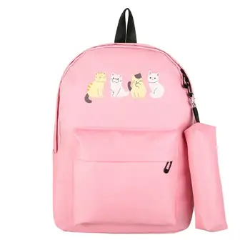 3pcs/Set Composite Backpack Set Women Cute Cat Canvas Backpack Casual Travel bag Fashion Schoolbag Teenage Girl Rucksack Mochila
3pcs/Set Composite Backpack Set Women Cute Cat Canvas Backpack Casual Travel bag Fashion Schoolbag Teenage Girl Rucksack Mochila