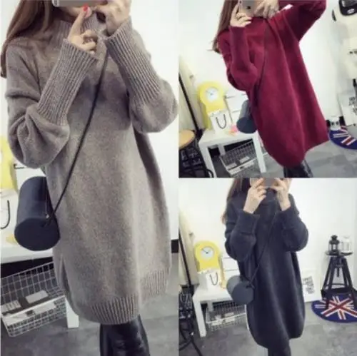 Womens Sweater Dress Winter Cowl Neck Loose Long Sleeve Oversize Jumper Shirt Tops Dress Plus Size 2018 New Autumn Pullover
Womens Sweater Dress Winter Cowl Neck Loose Long Sleeve Oversize Jumper Shirt Tops Dress Plus Size 2018 New Autumn Pullover