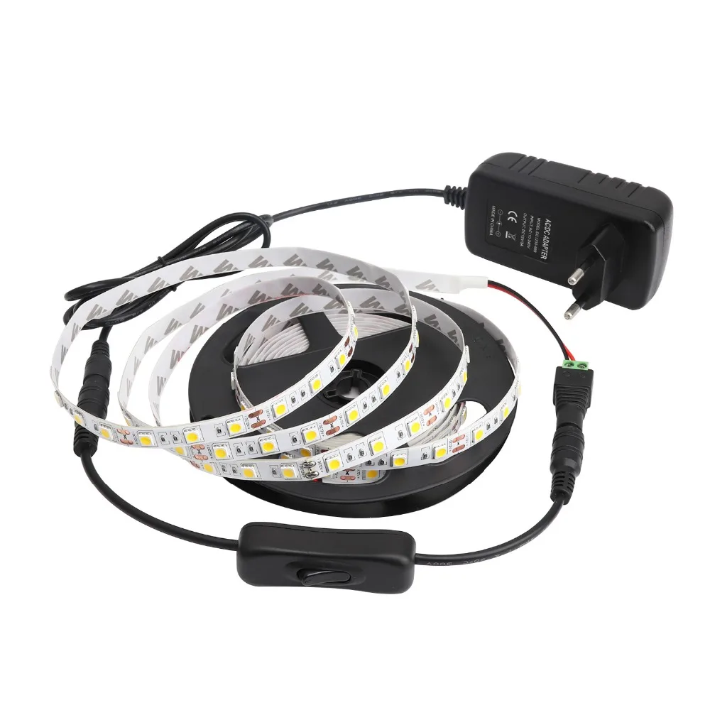 Светодиодные ленты 12V RGB 5050 SMD 5 м ультратонкий гибкий ленточный светильник